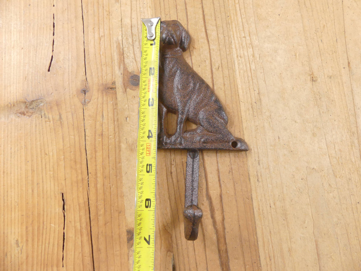 LARGE CAST IRON DOG HOOK