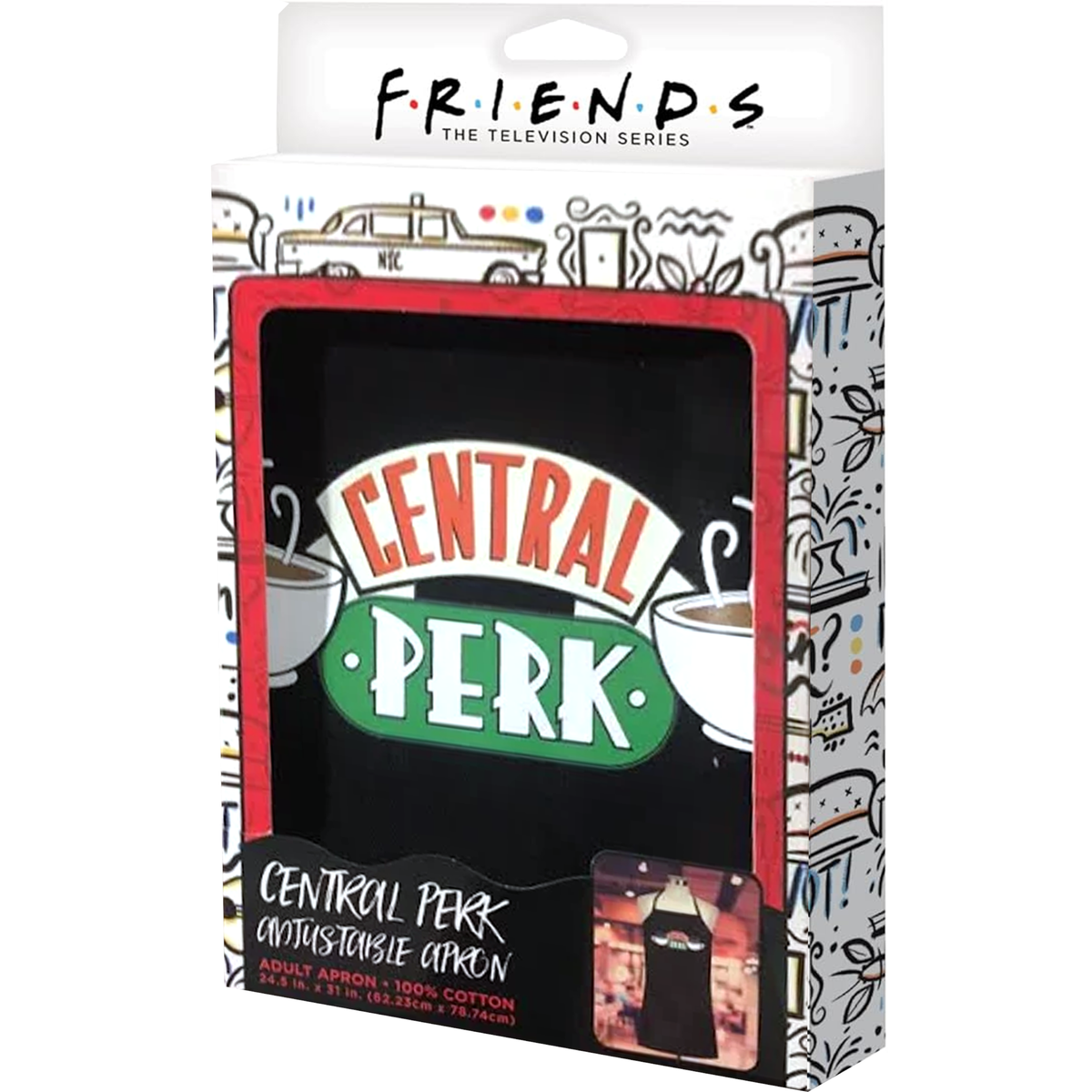 Friends Central Perk Apron (BOXED) (black)