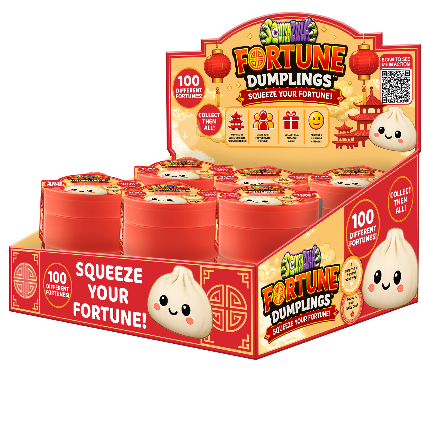 Fun Doh Mystery Fortune Cookie Squishy Dumpling - 12/Display