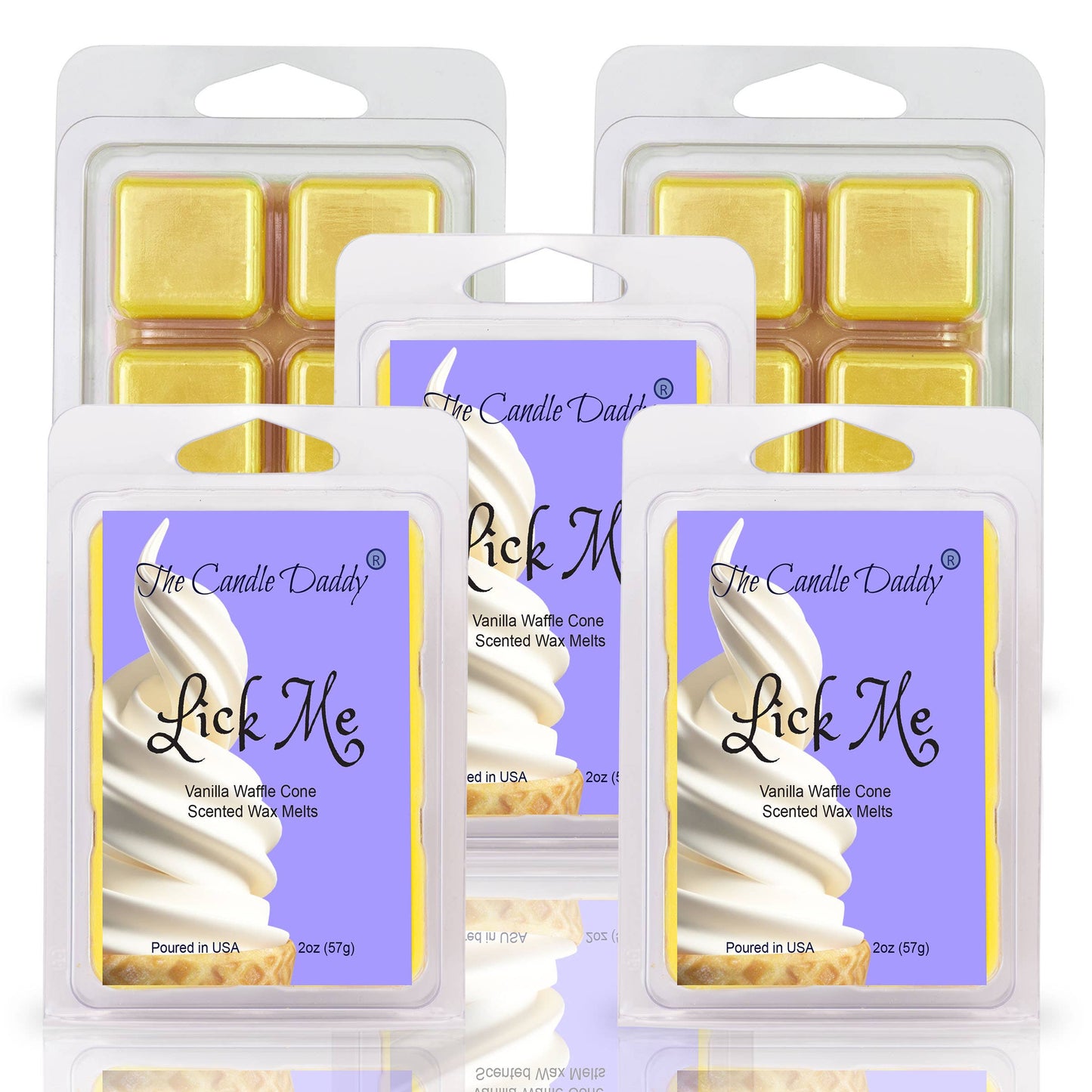 LICK ME - VANILLA WAFFLE CONE ICE CREAM SCENTED WAX MELT 2OZ