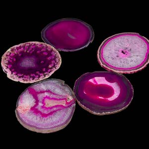 PINK AGATE SLABS, SLICES- Sold by the Piece