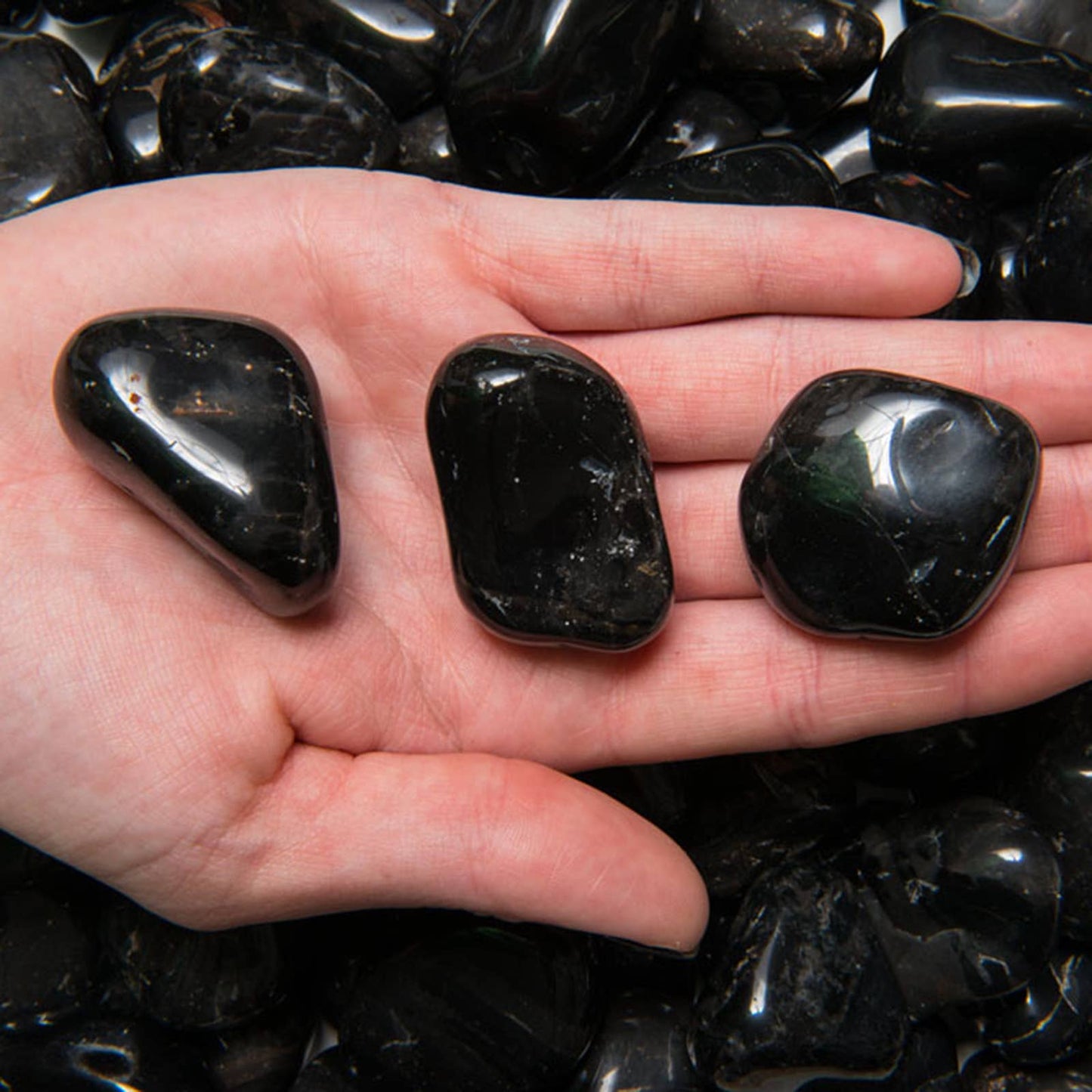 Tumbled Black Onyx - L - A Grade - Brazil