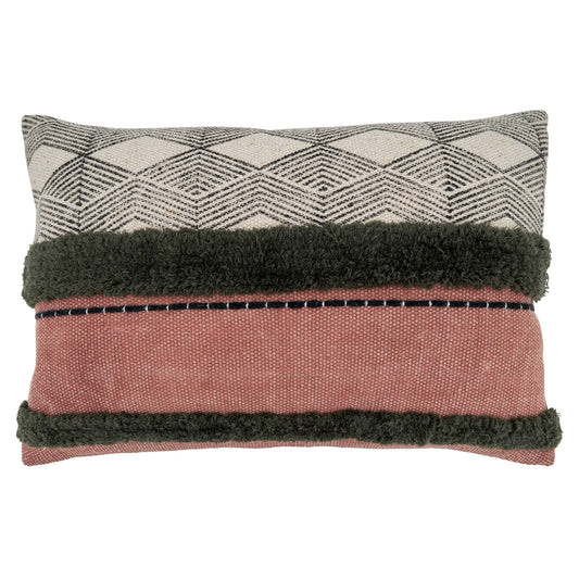 Printed and Tufted Modern Pillow
