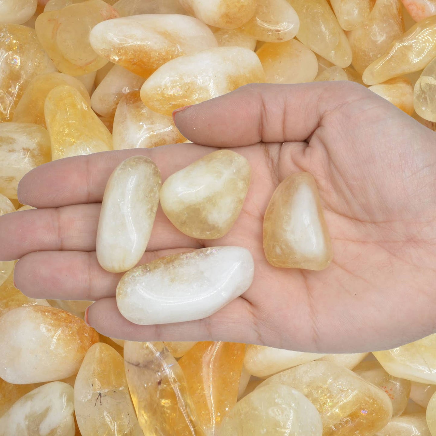 Tumbled Citrine - L - B Grade - Brazil