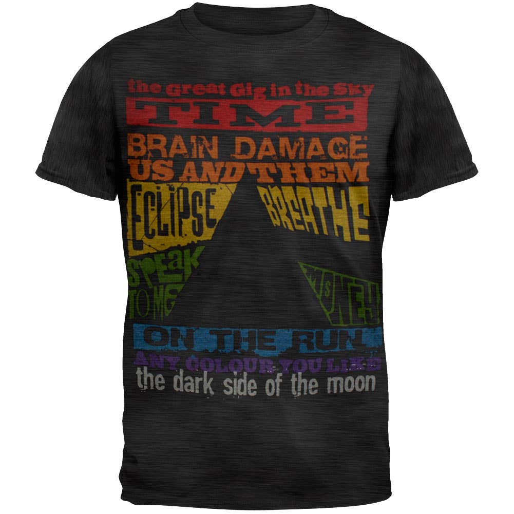 Pink Floyd - Dark Side Tracks Tri-Blend Soft Mens T Shirt