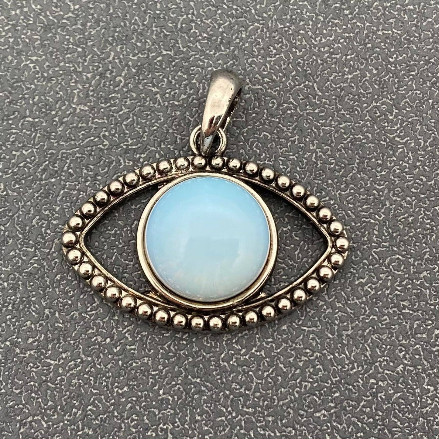Vintage Natural Stone Evil Eye Charms (Single Pendant) - CS