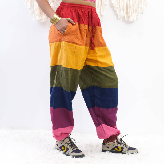 Rainbow Pride Cotton Harem Pants (P308-U158)