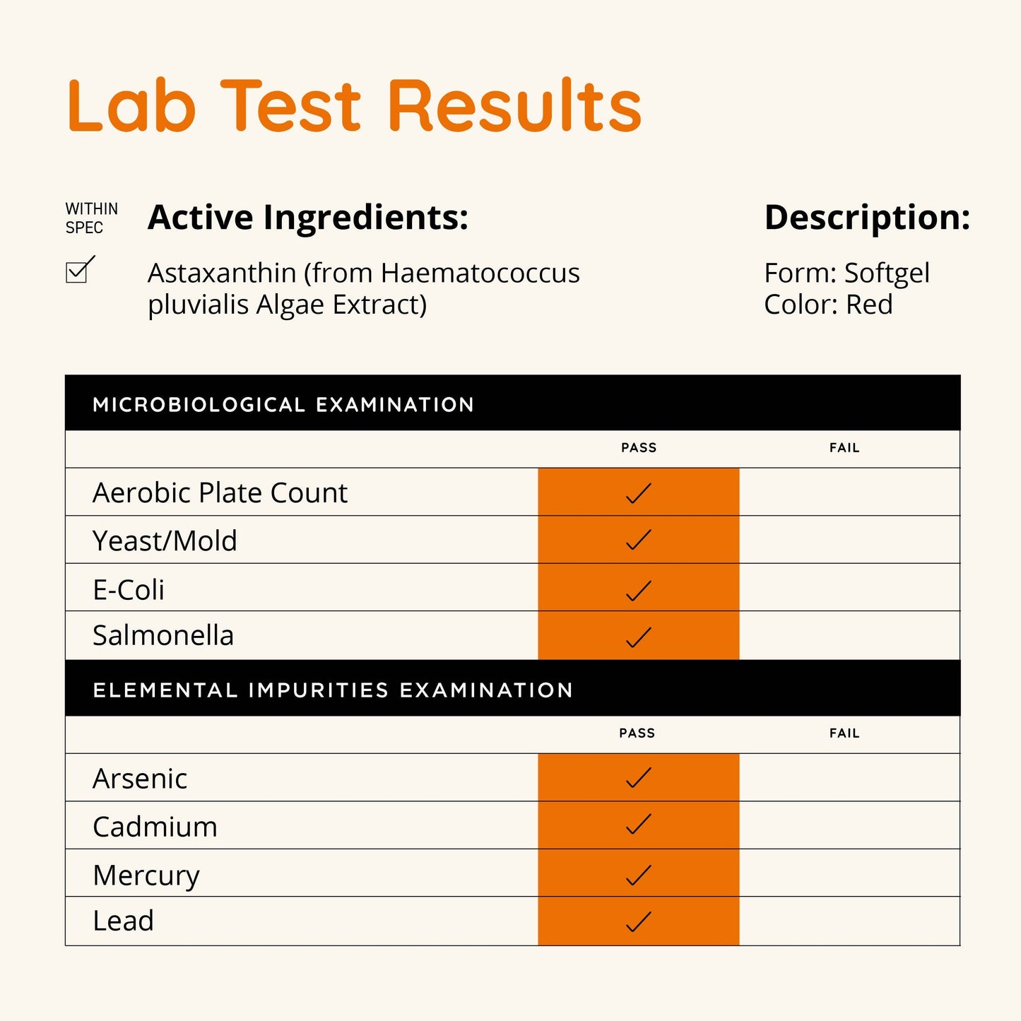 Astaxanthin Antioxidant Supplement