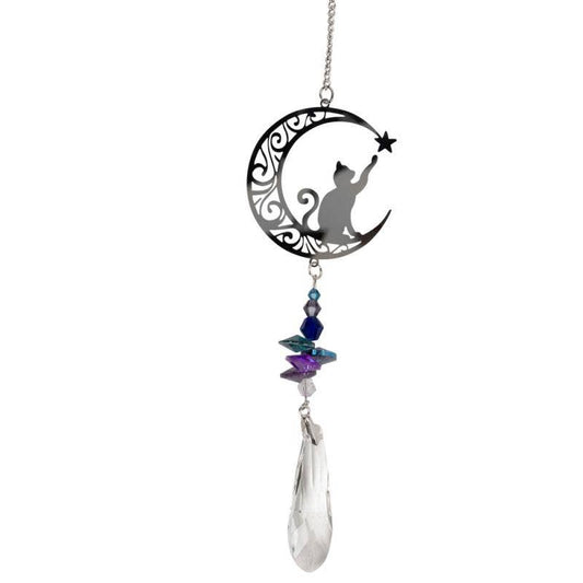CAT SITTING ON THE MOON SUNCATCHER