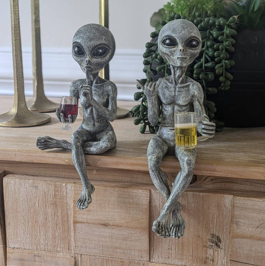 Party Alien Shelf Sitters 10" tall Figurine Set