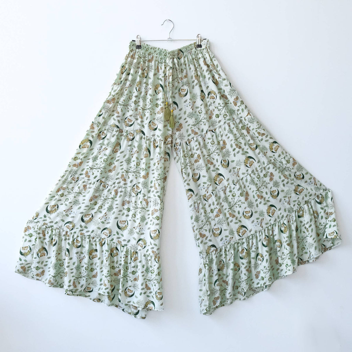 Flowy Celestial Wide Leg Boho Witchy  Pants