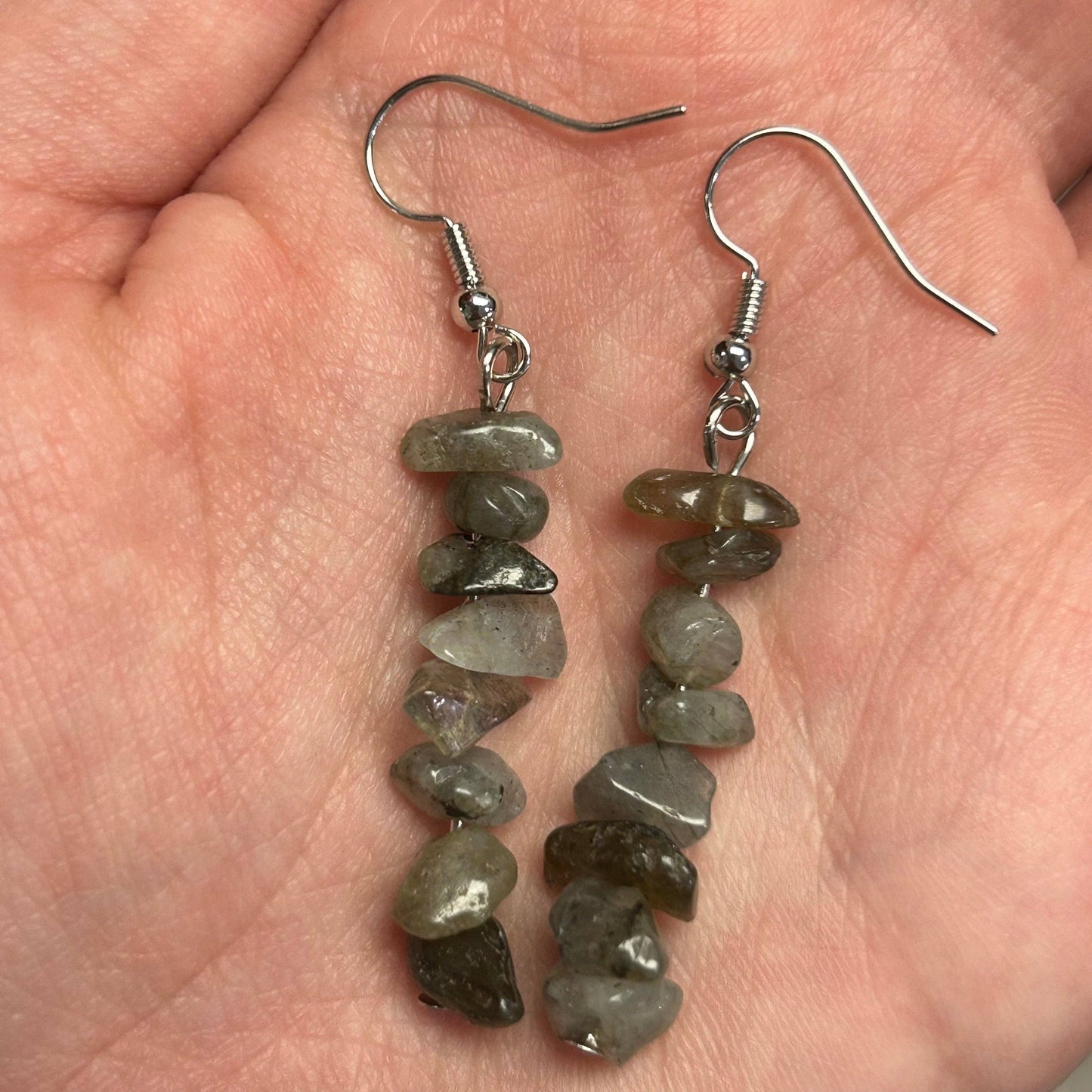 Gemstone Chip Dangle Earrings – Crystal Jewelry for Retailer