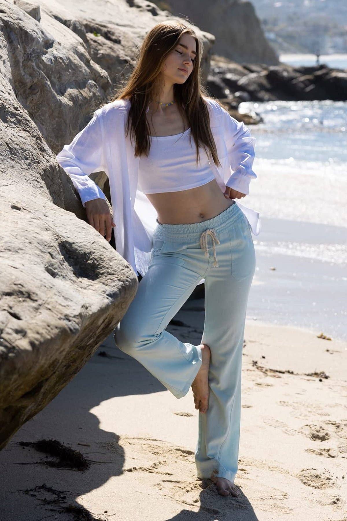 CALI1850 LINEN WIDE-LEG DRAWSTRING PANT (07024JLN000)