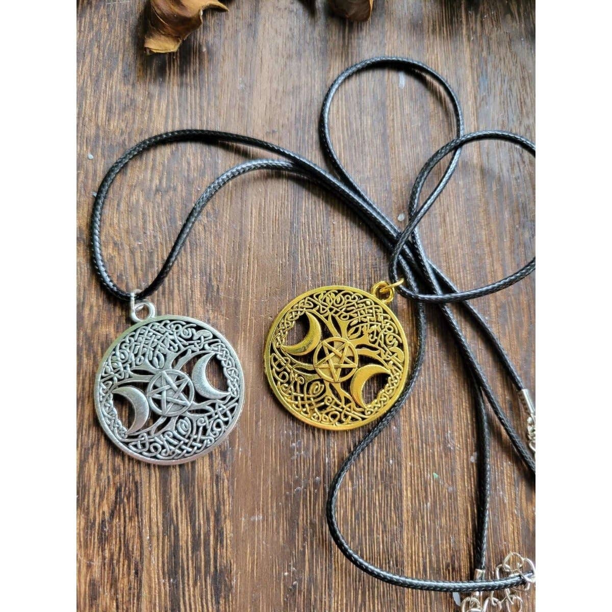 Protection Charm Triple Moon Pentagram Talisman Protection