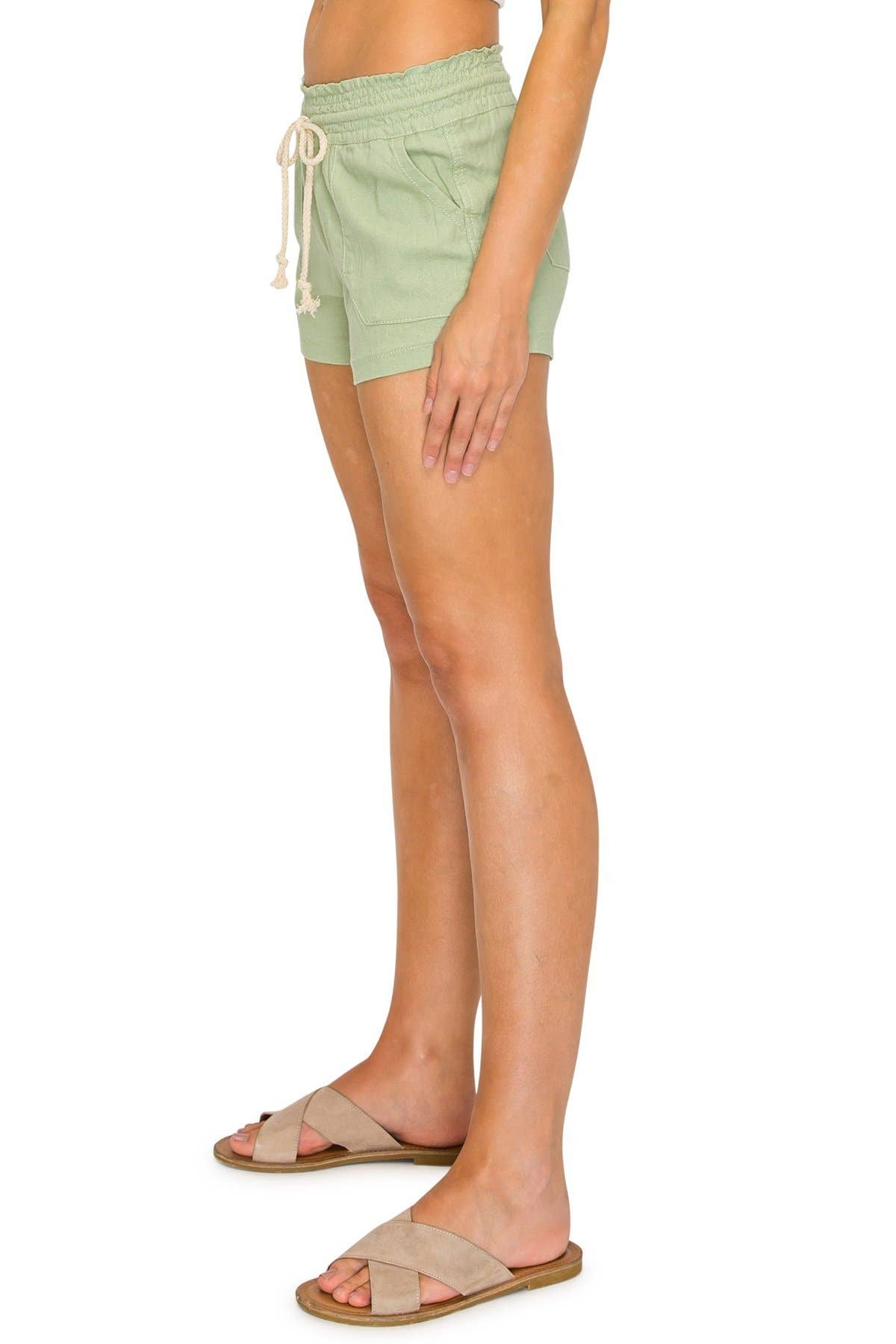CALI1850 SOLID PAPERBAG RUFFLE WAIST SHORT (06984JLN000)