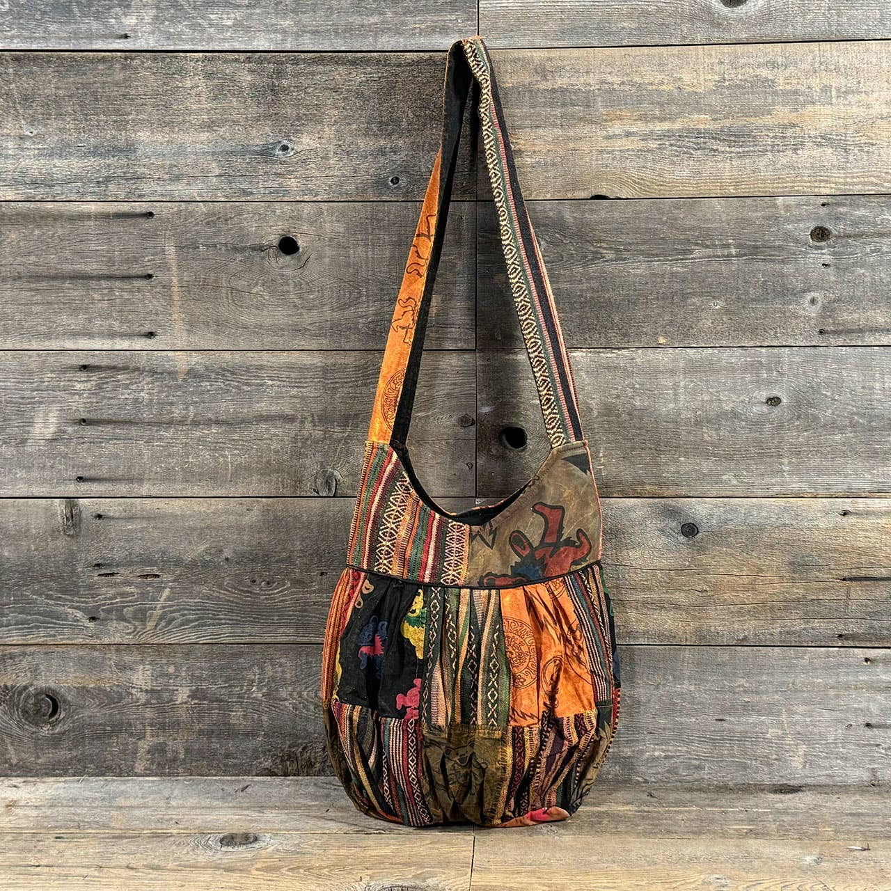 Boho Hippie-Grateful Dead Cotton Tote Bag Made Of Patchwork