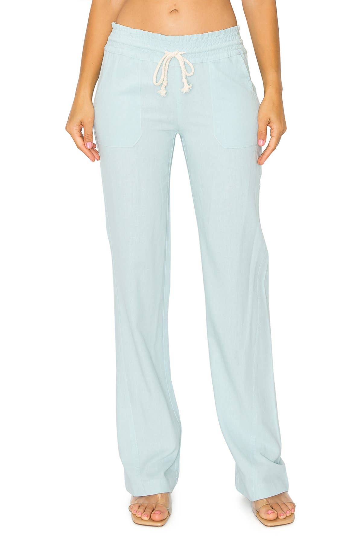 CALI1850 LINEN WIDE-LEG DRAWSTRING PANT (07024JLN000)