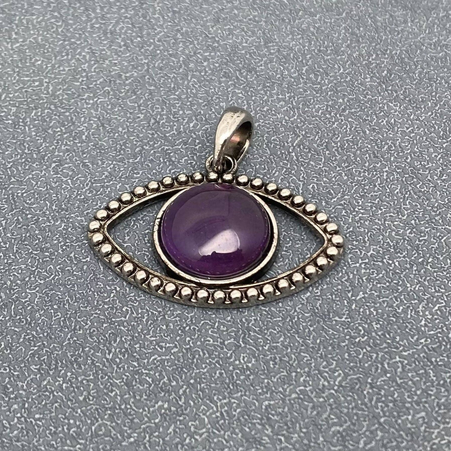 Vintage Natural Stone Evil Eye Charms (Single Pendant) - CS