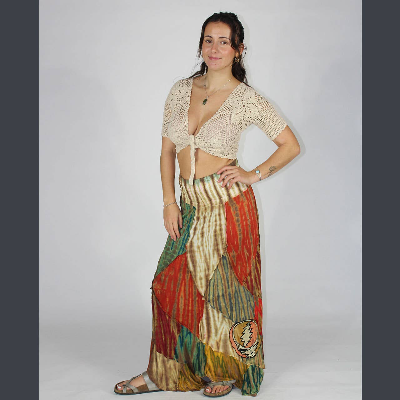 Psychedelic Stitch Maxi Skirt
