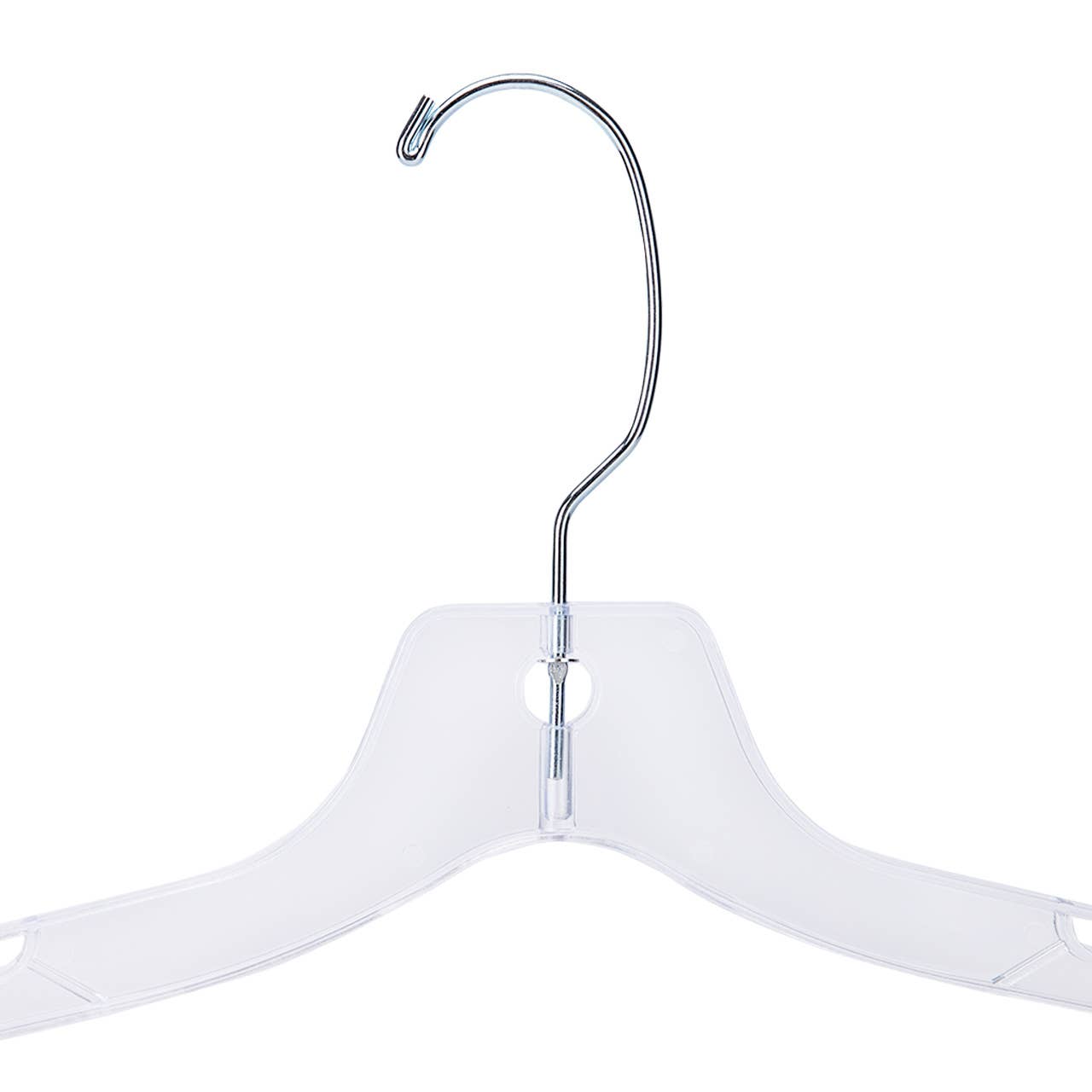 17" Economy Clear Plastic Dress Hangers - Case of 100