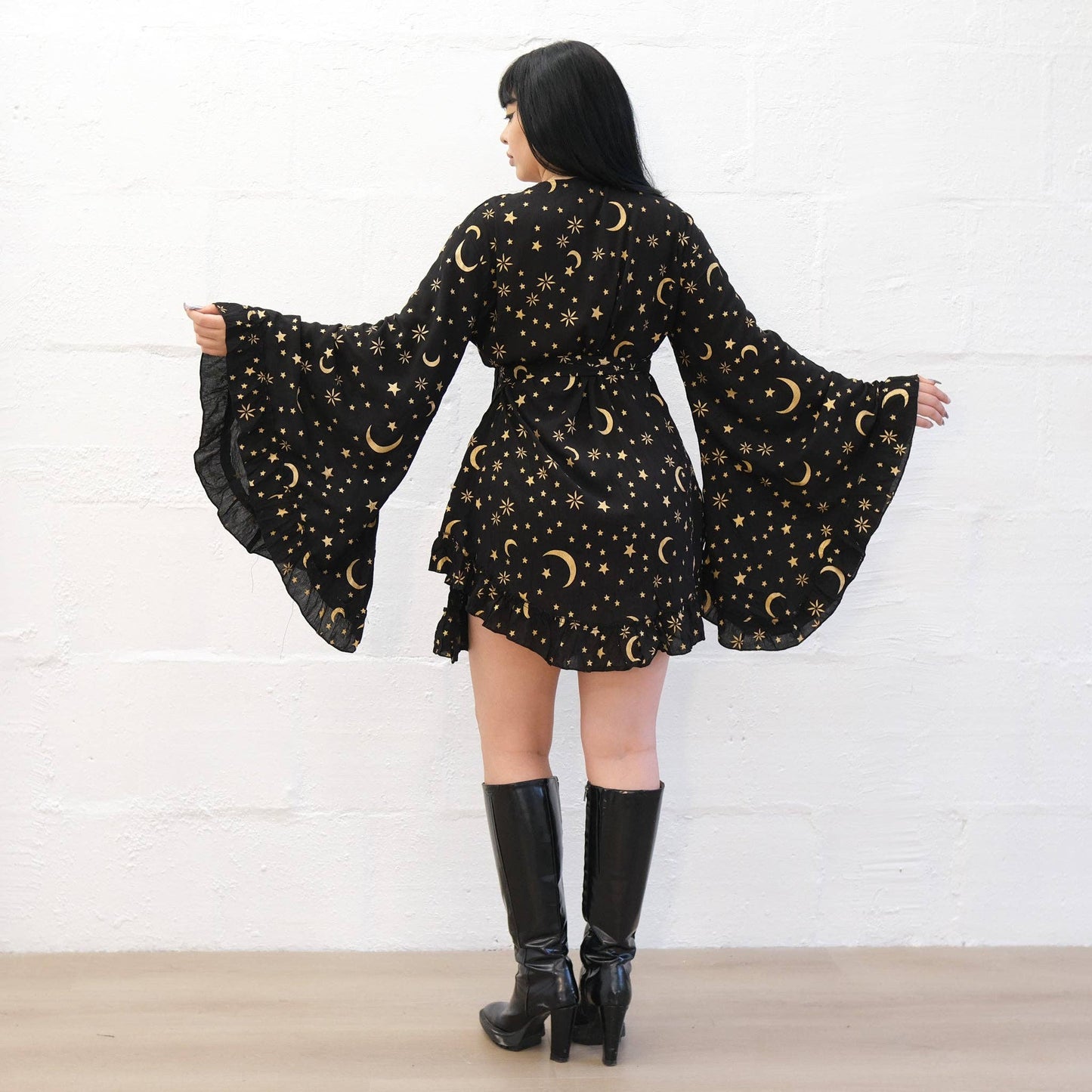 Celestial Goddess Boho Wrap Dress