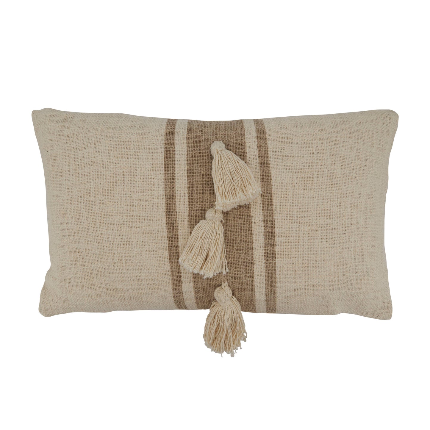 Striped Tassel Pillow