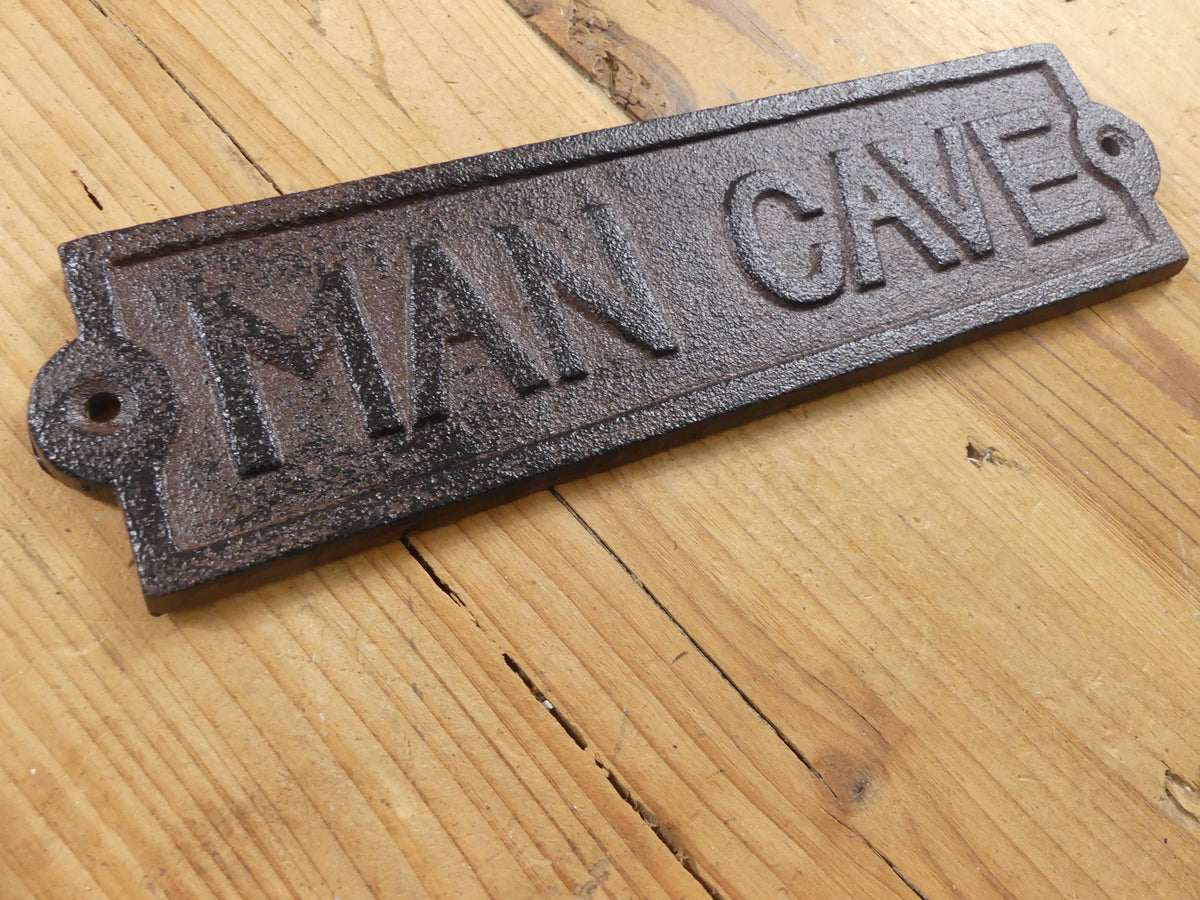 CAST IRON "MAN CAVE" SIGN