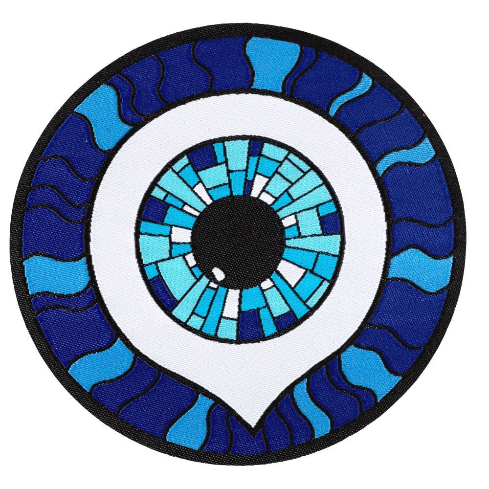 Stained Glass Evil Eye Embroidered Patch