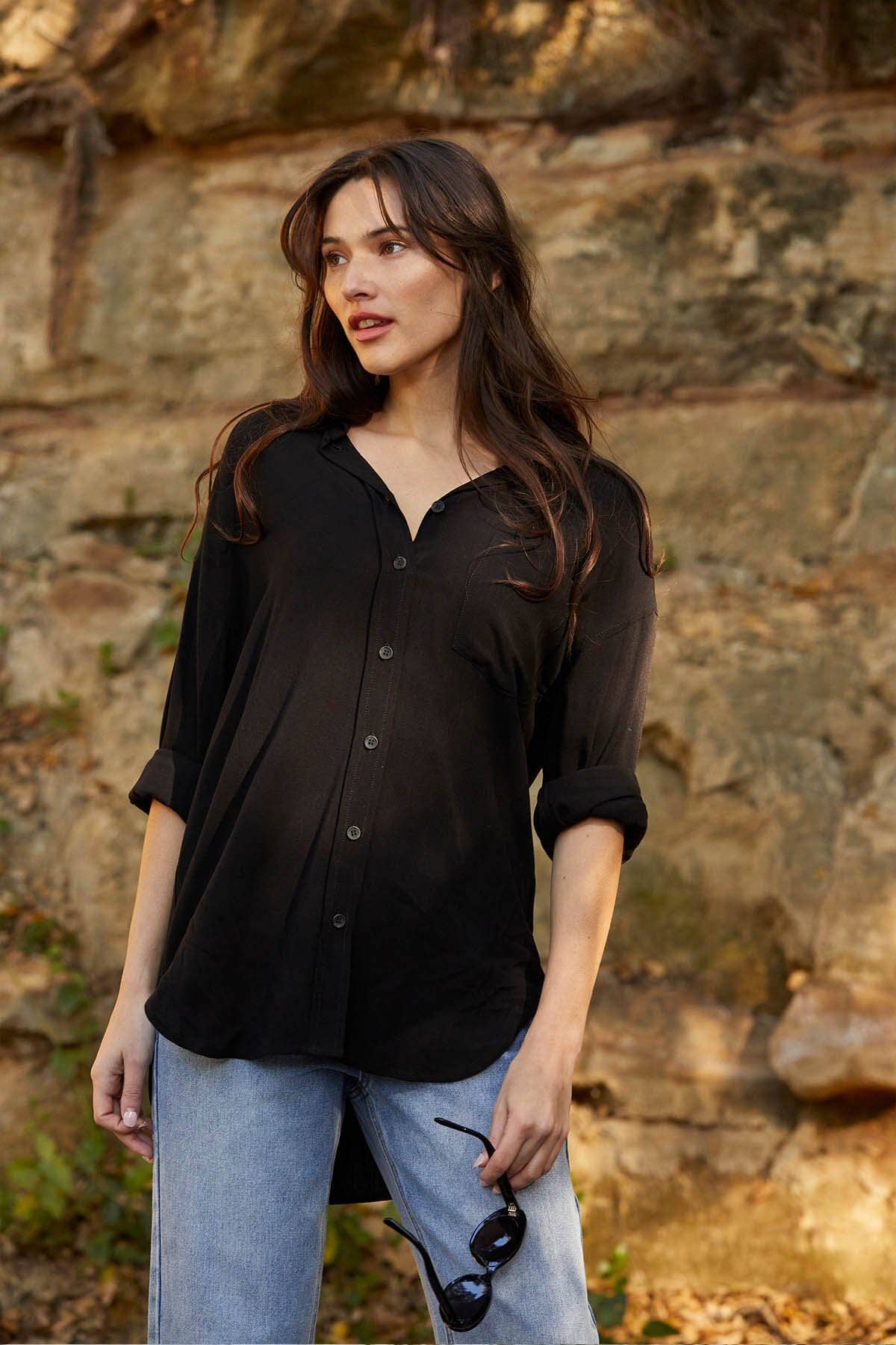 CALI1850 RELAXED LINEN BUTTON DOWN SHIRT (20728JLN486)