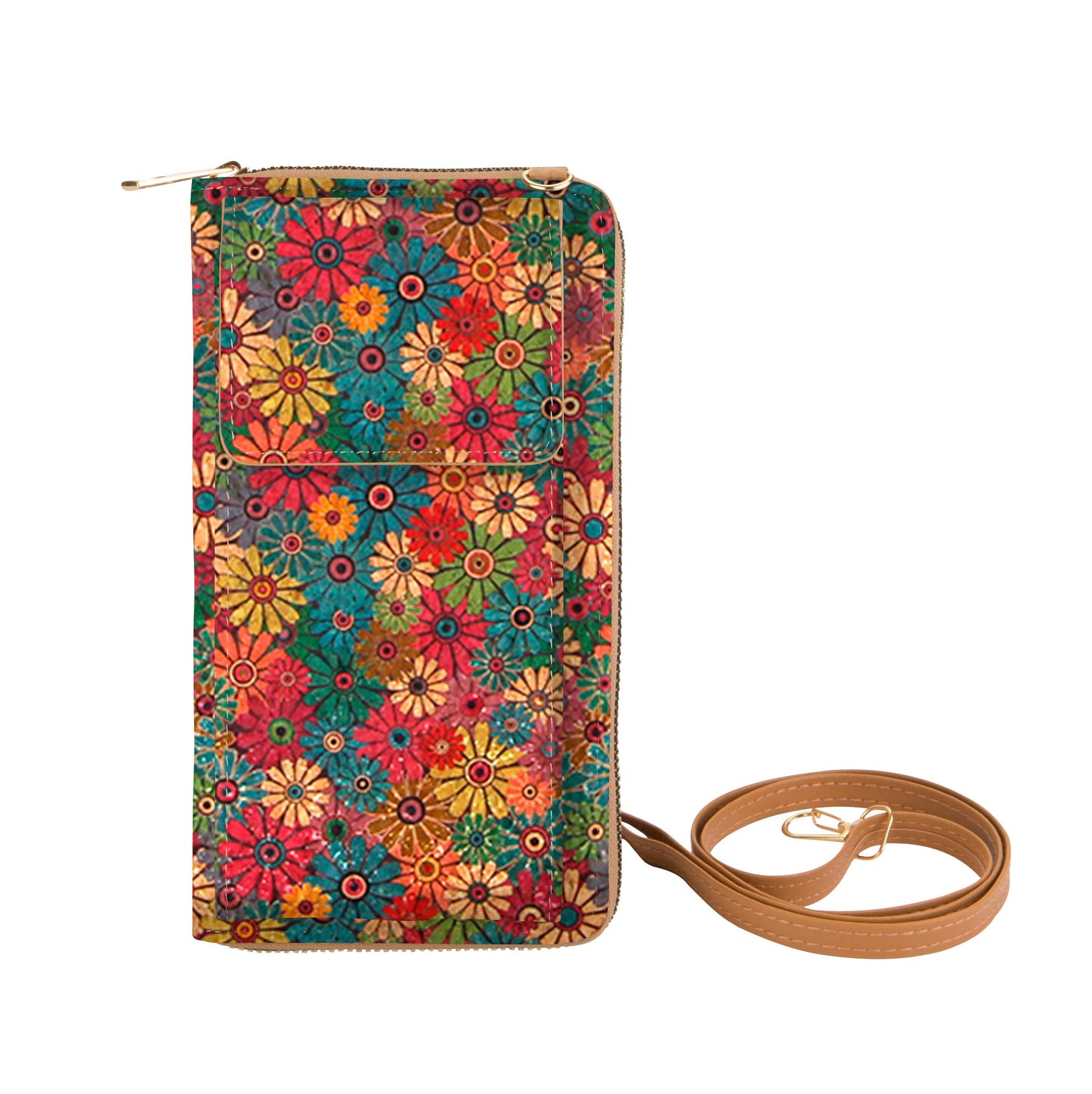 Cellphone Pocket Cork Wallet Crossbody Bag