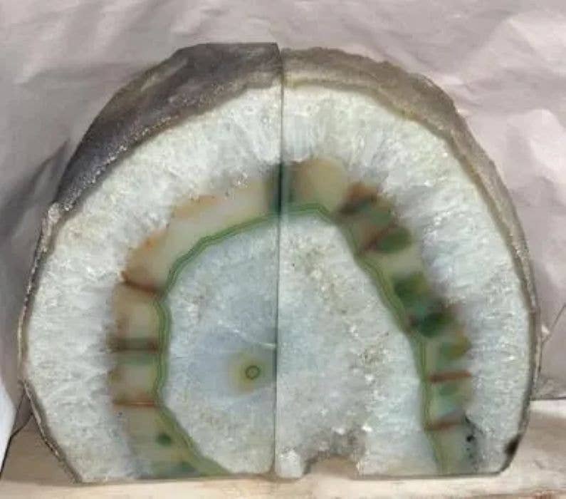 BOOKENDS GREEN AGATE- Sold by the piece