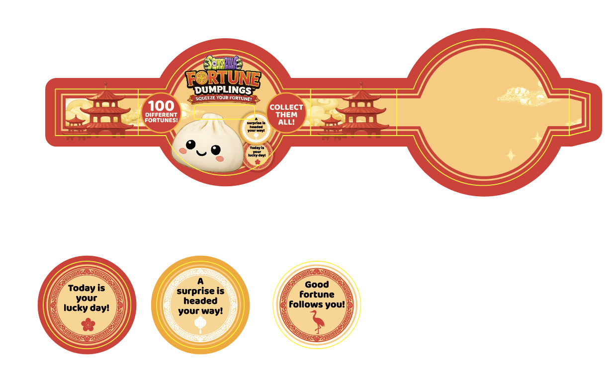 Fun Doh Mystery Fortune Cookie Squishy Dumpling - 12/Display