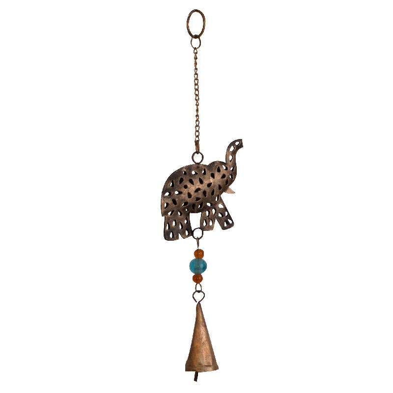 Small Recycled Animal Windchime - Elephant