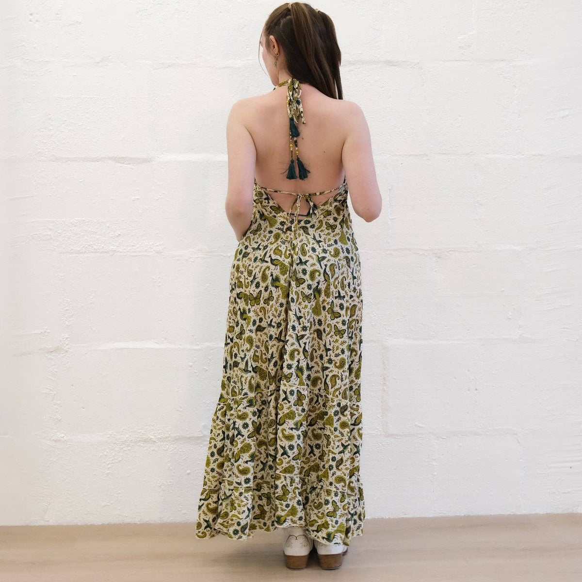 Boho Goddess Maxi Tiered Backless Dress