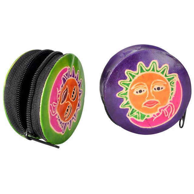 Sun And Moon Zipper Coin Pouch