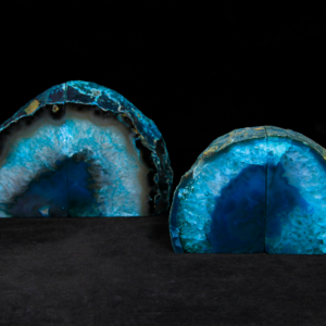 BOOKENDS TEAL AGATE- Sold By the Set