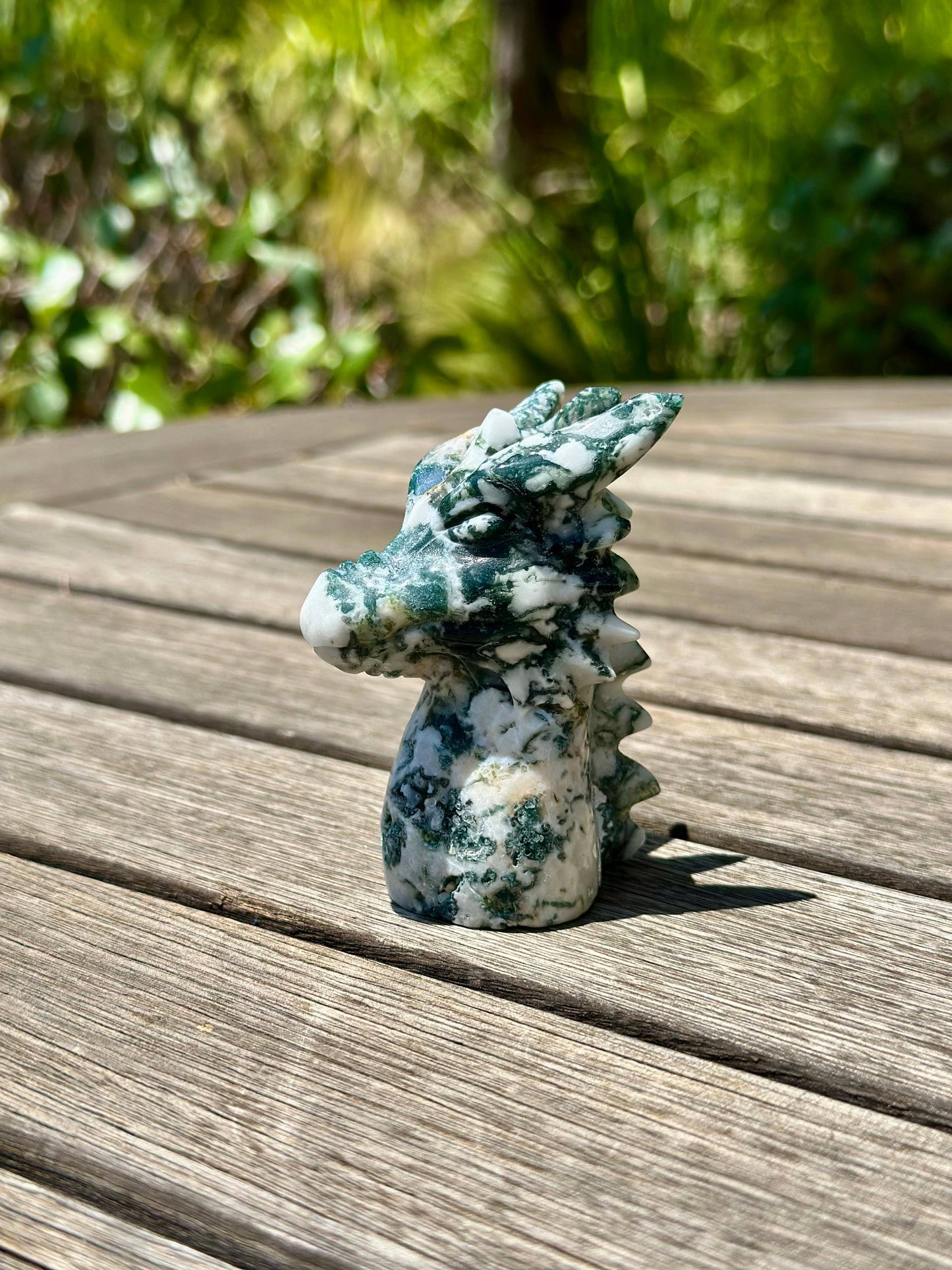 Wholesale Moss Agate Dragon | Crystal Carving