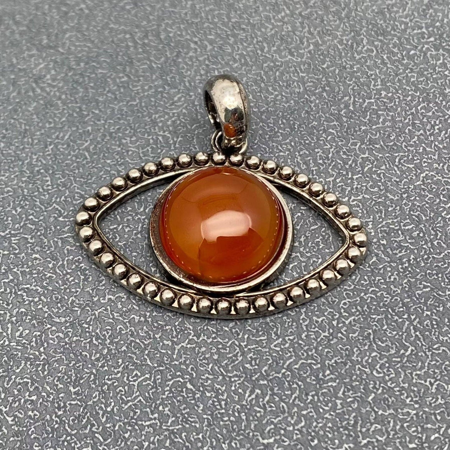 Vintage Natural Stone Evil Eye Charms (Single Pendant) - CS