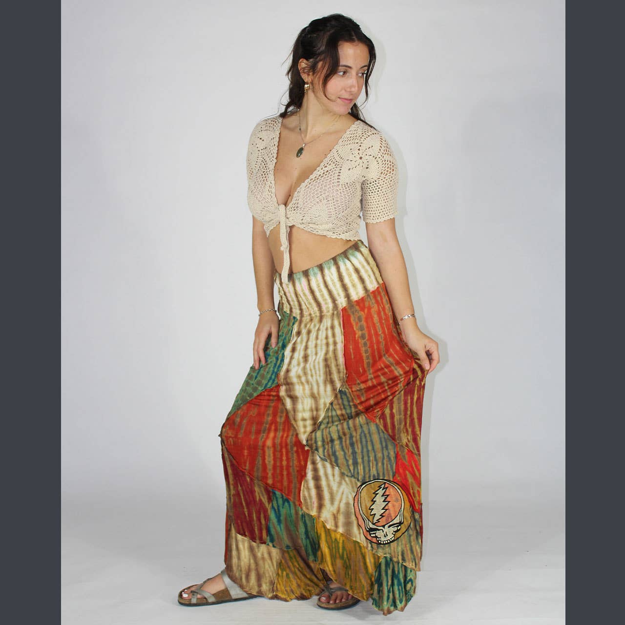 Psychedelic Stitch Maxi Skirt