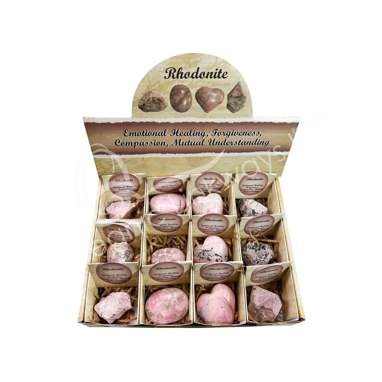 RHODONITE (SET OF 12) 8.5"L X 6.5"W (SET OF 12)
