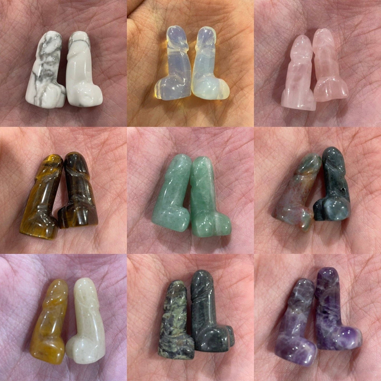 Crystal Phallic Figurine – Small Carved Gemstone Statue