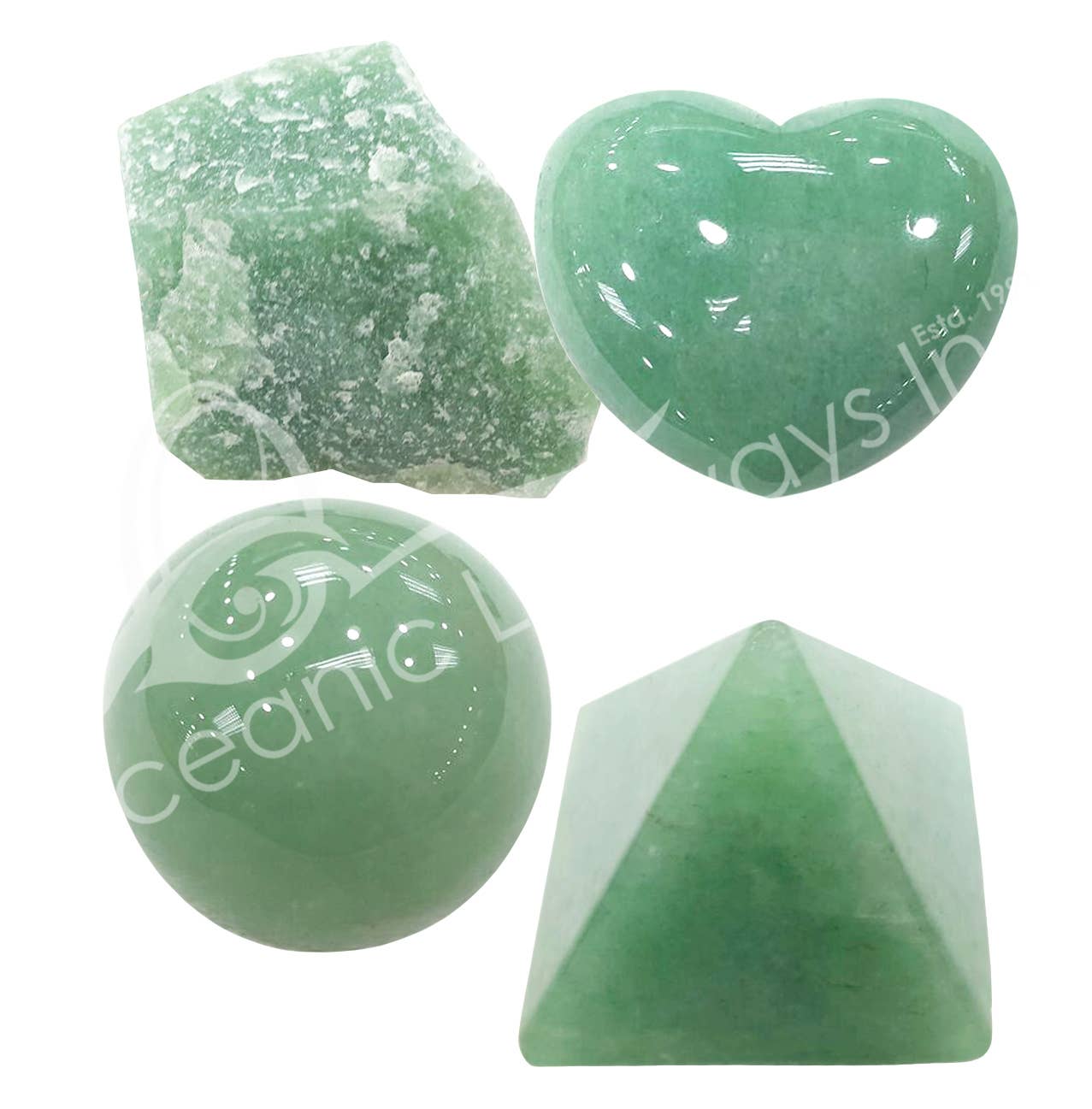 AVENTURINE, GREEN (SET OF 12) 8.5"L X 6.5"W (SET OF 12)
