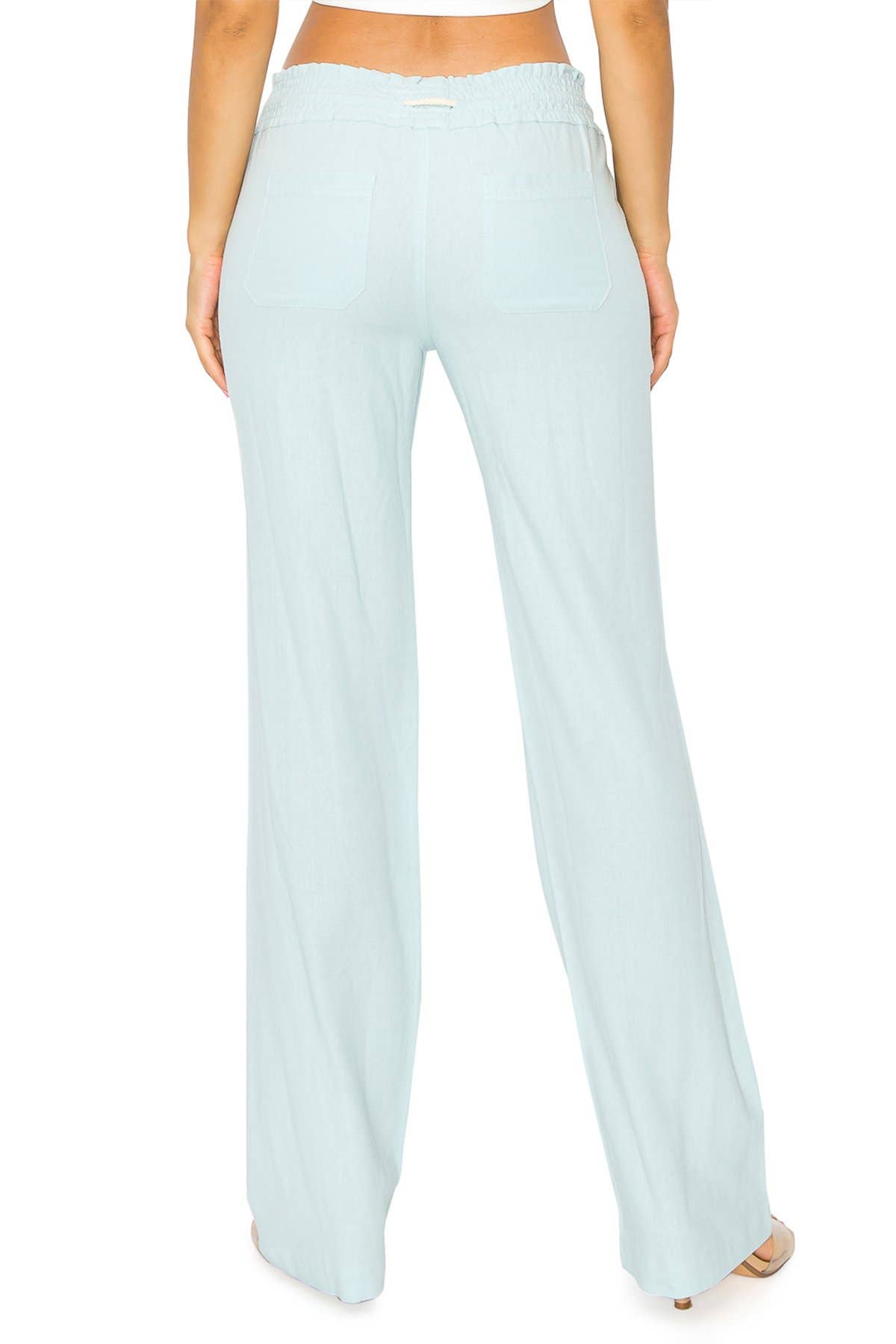 CALI1850 LINEN WIDE-LEG DRAWSTRING PANT (07024JLN000)