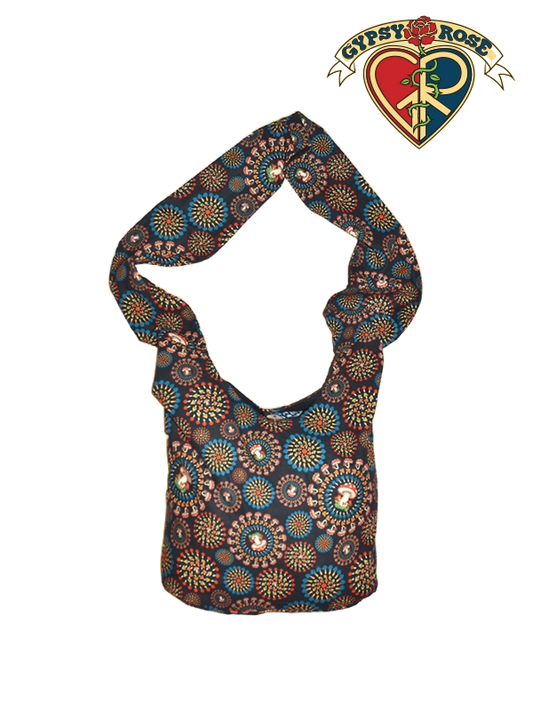 Cotton Mushroom Burst Print Shoulder Bag