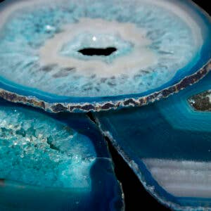 Teal Agate Slabs, Slices- Sold by the piece