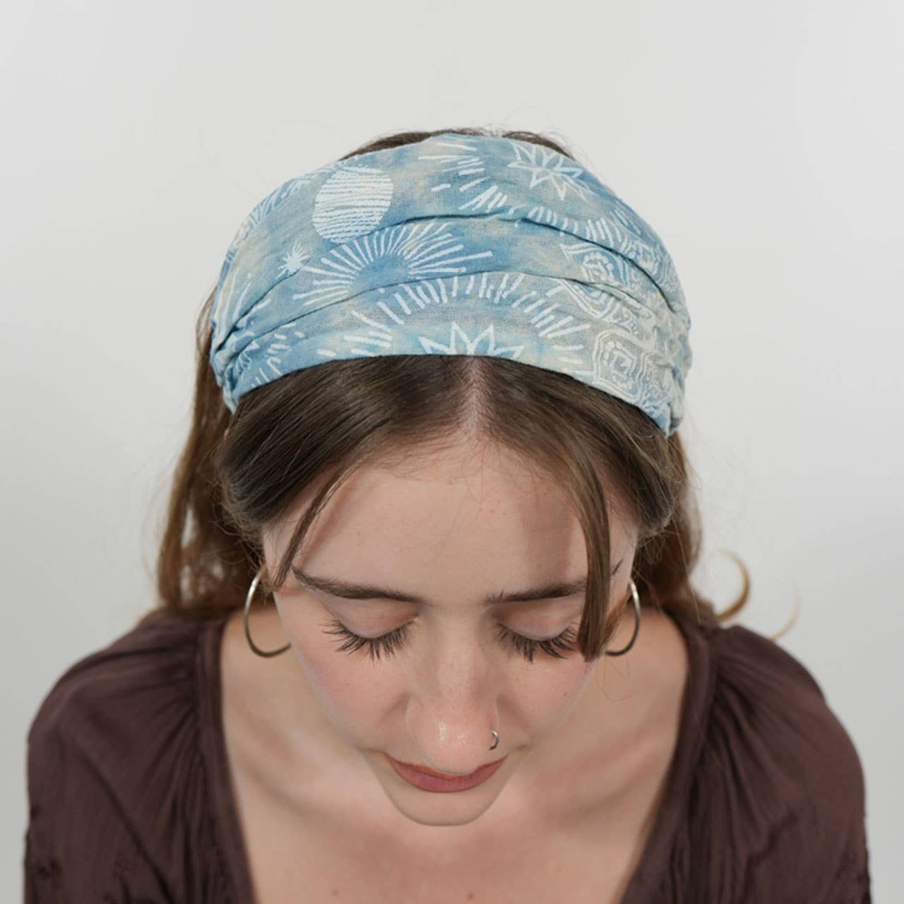 Boho Hippie Celestial Tie Dye Cotton Headband