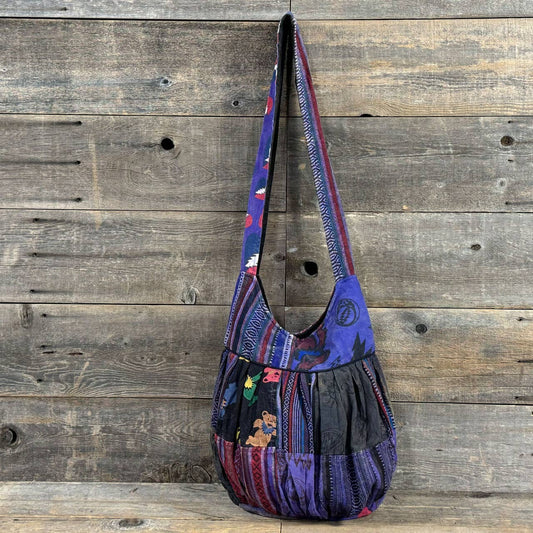 Boho Hippie-Grateful Dead Cotton Tote Bag Made Of Patchwork
