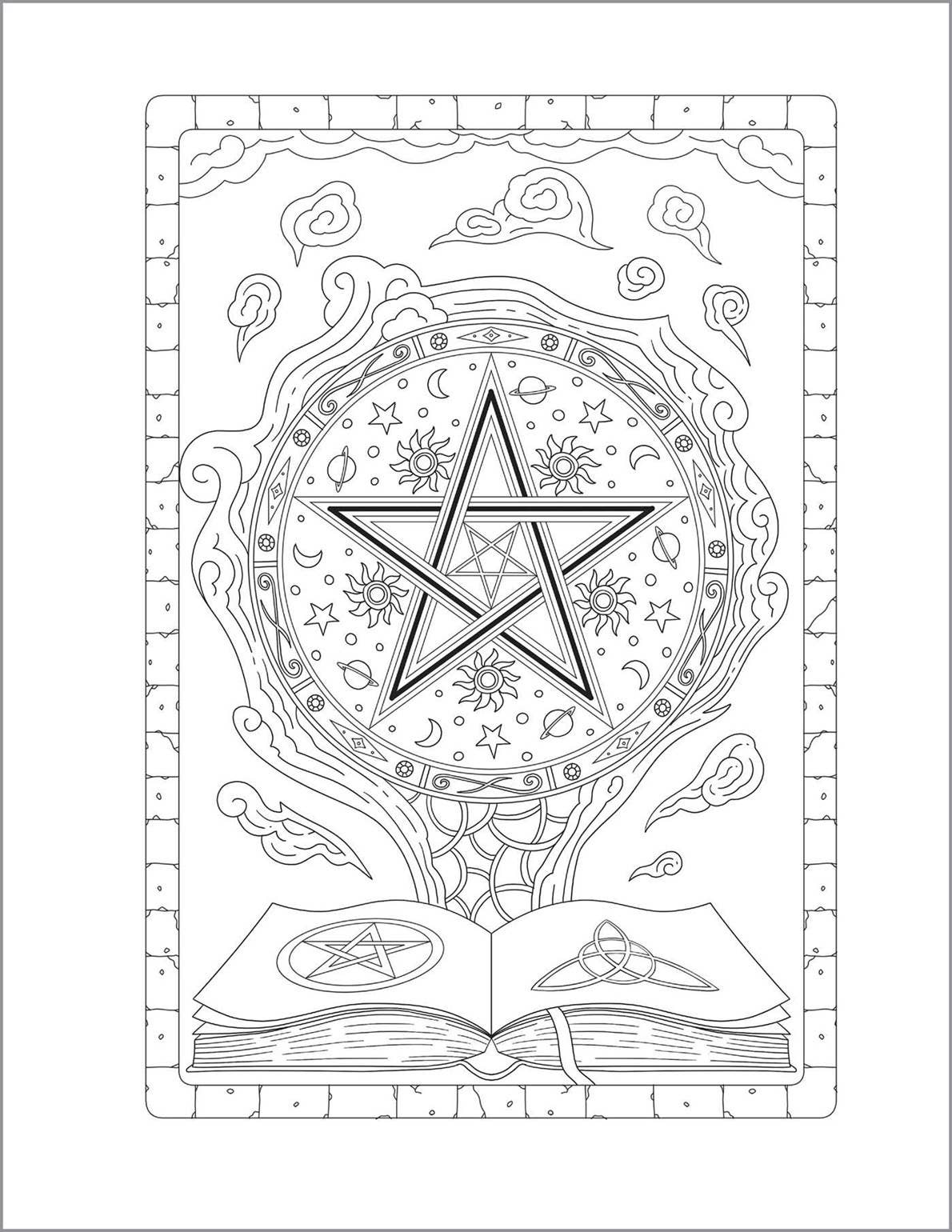 Witchcraft Coloring Book for Adults