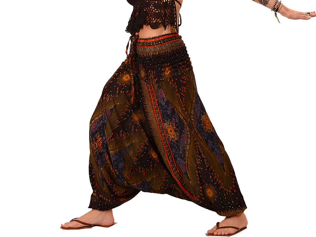 Rayon Print Funky Style Harem Pants And Jumper