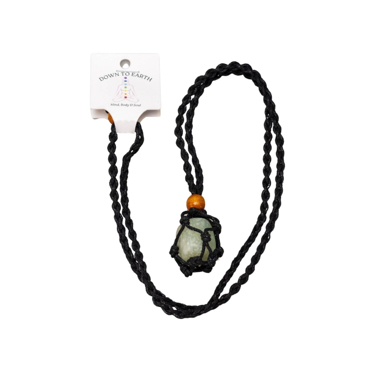 Adjustable Macrame Crystal Holder Necklace.